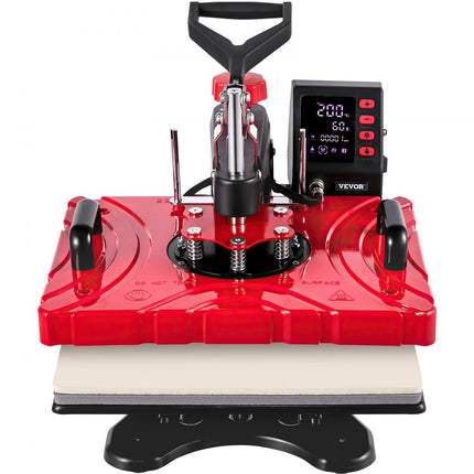 VEVOR Warmte Persmachine Heat Press Machine 12 x 15 Sublimatie Printer Digitaal LED-Display Transferpers 8 in 1 Hittepers met Benodigde Accessoires