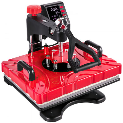 VEVOR Warmte Persmachine Heat Press Machine 12 x 15 Sublimatie Printer Digitaal LED-Display Transferpers 8 in 1 Hittepers met Benodigde Accessoires