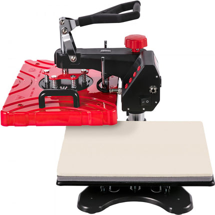 VEVOR Warmte Persmachine Heat Press Machine 12 x 15 Sublimatie Printer Digitaal LED-Display Transferpers 8 in 1 Hittepers met Benodigde Accessoires