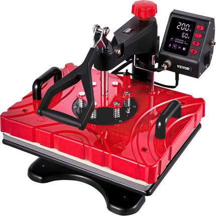 VEVOR Warmte Persmachine Heat Press Machine 12 x 15 Sublimatie Printer Digitaal LED-Display Transferpers 8 in 1 Hittepers met Benodigde Accessoires