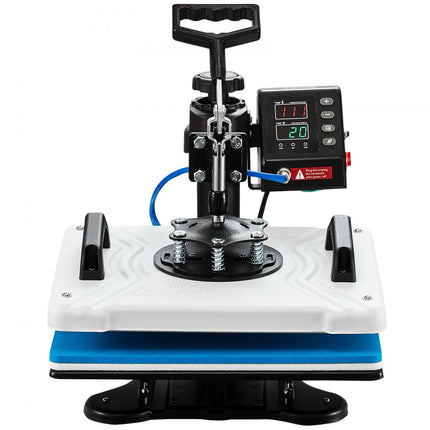 VEVOR Warmte Persmachine Heat Press Machine 12x15 Sublimatie Printer Digitaal LED-Display Transferpers 10 in 1 Wit Hittepers met Benodigde Accessoires