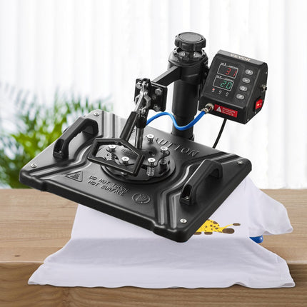 VEVOR Transferpers Hittepers 10 in 1 Warmte Persmachine 12 x 15 T-shirt Pers Zwart voor Pennen Mokken Caps