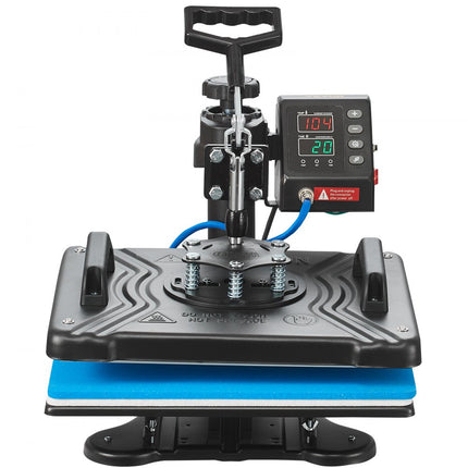 VEVOR Transferpers Hittepers 10 in 1 Warmte Persmachine 12 x 15 T-shirt Pers Zwart voor Pennen Mokken Caps
