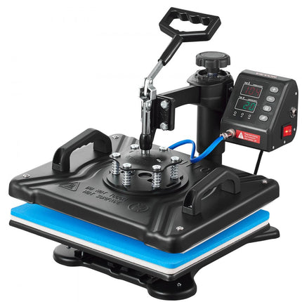 VEVOR Transferpers Hittepers 10 in 1 Warmte Persmachine 12 x 15 T-shirt Pers Zwart voor Pennen Mokken Caps