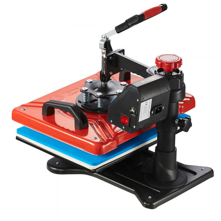 VEVOR Warmte Persmachine Heat Press Machine 12x15 Sublimatie Printer Digitaal LED-Display Transferpers 10 in 1 Rood Hittepers met Benodigde Accessoire