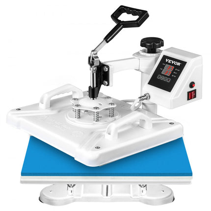 VEVOR Warmte Persmachine Transferpers Hittepers 5in1 Heat Press 30 x 38 cm met T-Shirt/Mokken/Hoed/Schoenpers Wit