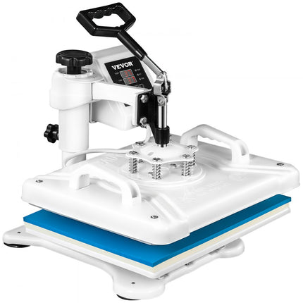 VEVOR Warmte Persmachine Transferpers Hittepers 5in1 Heat Press 30 x 38 cm met T-Shirt/Mokken/Hoed/Schoenpers Wit