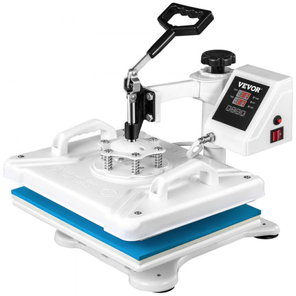 VEVOR Warmte Persmachine Transferpers Hittepers 5in1 Heat Press 30 x 38 cm met T-Shirt/Mokken/Hoed/Schoenpers Wit