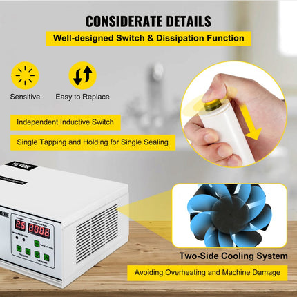 Maken-Nieuwste Model 20-100mm Inductie Heat Sealer Machine Voor Fles Deksel Cap Afdichting: