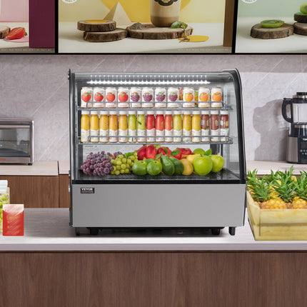 VEVOR koelvitrine bakkerijvitrine koelkastvitrine 115L 2-laags bakkerijen