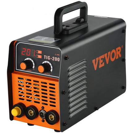 VEVOR TIG-200C TIG/MMA ARC-combinatielasmachine-omvormer 20-200A 40W 230V lasser, 1-3,2 mm TIG-elektroden, 1-4 mm MMA-elektroden, IP21 waterdicht, automatische uitschakelfunctie
