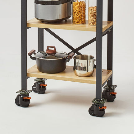 VEVOR set van 4 zwenkwielen φ63,5 mm meubelwielen 360 graden draaibare transportwielen 1 ton draagvermogen zware wielen van nylon nivelleerwielen lastwielen voor houten planken meubelwerkbanken