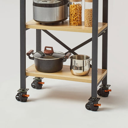 VEVOR set van 4 zwenkwielen, φ50,8 mm, meubelwielen, in hoogte verstelbaar, transportwielen, draagvermogen 0,5 ton, zwaarlastwielen van nylon, nivelleerwielen, lastwielen, loopwielen voor houten planken, meubels, werkbanken