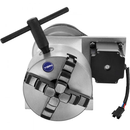 VEVOR Cnc-router Roterende roterende as 4-kaak Zelfcentrerende A-as van aluminiumlegering