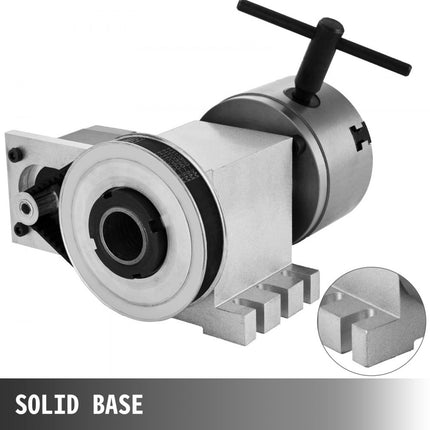 VEVOR Cnc-router Roterende roterende as 4-kaak Zelfcentrerende A-as van aluminiumlegering