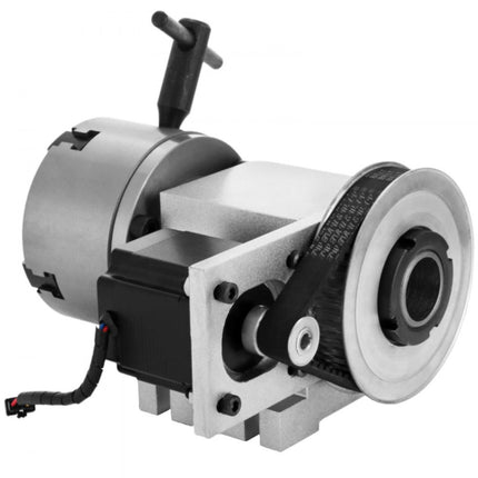 VEVOR Cnc-router Roterende roterende as 4-kaak Zelfcentrerende A-as van aluminiumlegering