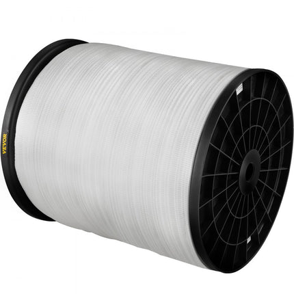 VEVOR 567 kg polyester trekband, 961 m x 12,7 mm platte band voor draad- en kabelleidingwerk, variabele functies Plat touw voor trekken/laden/verpakken onder alle weersomstandigheden