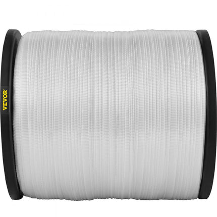 VEVOR 567 kg polyester trekband, 961 m x 12,7 mm platte band voor draad- en kabelleidingwerk, variabele functies Plat touw voor trekken/laden/verpakken onder alle weersomstandigheden