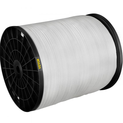 VEVOR 567 kg polyester trekband, 961 m x 12,7 mm platte band voor draad- en kabelleidingwerk, variabele functies Plat touw voor trekken/laden/verpakken onder alle weersomstandigheden