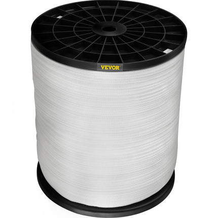 VEVOR 567 kg polyester trekband, 961 m x 12,7 mm platte band voor draad- en kabelleidingwerk, variabele functies Plat touw voor trekken/laden/verpakken onder alle weersomstandigheden