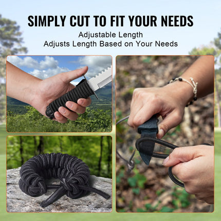 VEVOR spanningsrubber spankabel bagage rubberen expanderkabel rubberen lijn rekbaar φ6mmx36m