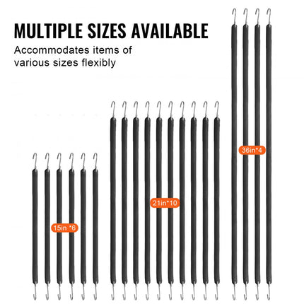 VEVOR spanrubber met haak spankabel bagagerubber expander fiets 20 stuks 91cm