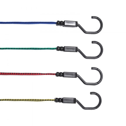 VEVOR spanrubber spantouw bagage rubber expander touw rubber lijn 32 stuks J-haken