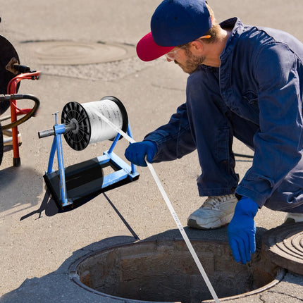 VEVOR polyester trekkoord 63' x 0,5'' 567 kgf trekvermogen bedrukte kabeltrekband voor verpakking, tuinieren, commerciële elektriciteit, bedrading, wit