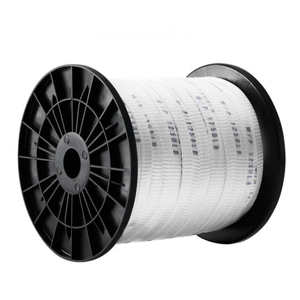 VEVOR polyester trekkoord 63' x 0,5'' 567 kgf trekvermogen bedrukte kabeltrekband voor verpakking, tuinieren, commerciële elektriciteit, bedrading, wit