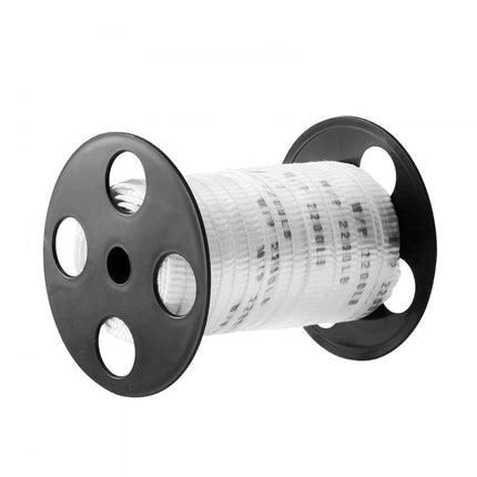 VEVOR polyester trekkoord 33m x 1,6cm 998kgf trekcapaciteit bedrukte kabeltrekband voor verpakking, tuinieren, commerciële elektriciteit, bedrading, wit