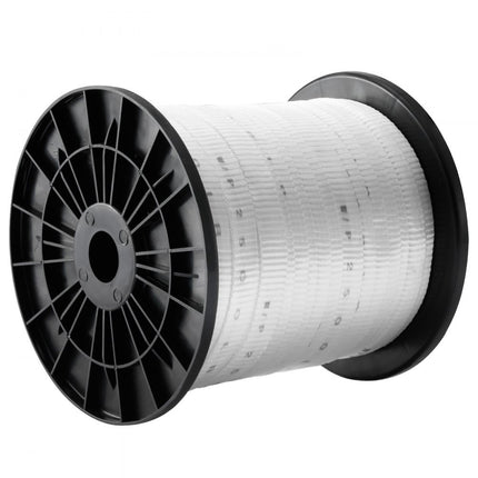 VEVOR polyester trekkoord 38' x 3/4'' 1134 kgf trekvermogen bedrukte kabeltrekband voor verpakking, tuinieren, commerciële elektriciteit, bedrading, wit