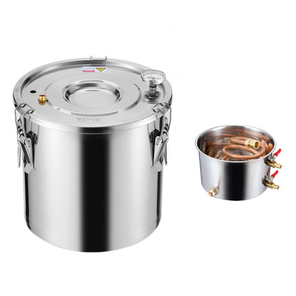 VEVOR Moonshine Still 5 Gal Water Alcohol Distilleerder Brouwset Roestvrij staal