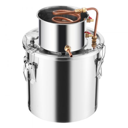 VEVOR Moonshine Still 5 Gal Water Alcohol Distilleerder Brouwset Roestvrij staal
