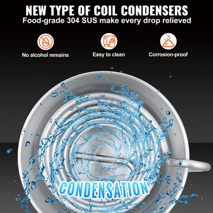 VEVOR Water Distilleerder Alcohol Distilleerder 70L Distilleerder Diy Still Kit Rvs Still