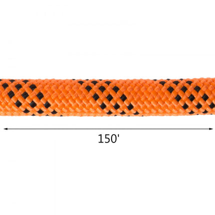 VEVOR 12,5 mm dubbel gevlochten polyester touw, 45,5 m nylon trektouw, 4 ton polyester laadzeiltouw met hoge sterkte voor boomverzorger, tuinieren, marine