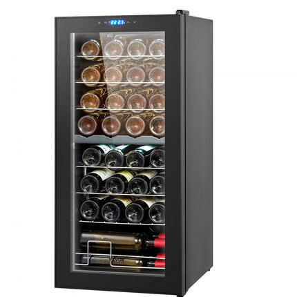 VEVOR wijnkoeler vrijstaande koelkast 32 flessen Dual Zone LED digitaal