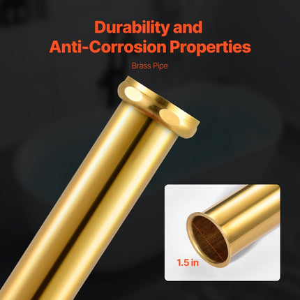 VEVOR vrijstaande badafvoerset, badafvoerschalenset 178x158x102mm