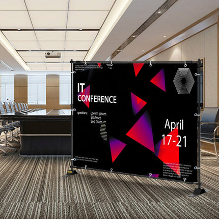 VEVOR Posterstandaard Poster Standaard 8' Banner Stand Advertising Printed Display 54 tot 96 Toon Telescopisch