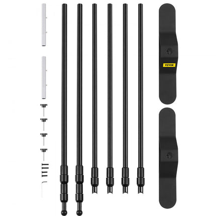 VEVOR Posterstandaard Poster Standaard 8' Banner Stand Advertising Printed Display 54 tot 96 Toon Telescopisch