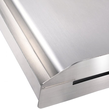 VEVOR grillplaat 430 roestvrij staal 58,7 x 39,5 x 9,9 cm - universele grillplaat 2 mm dik bruikbaar, outdoor BBQ party grillplaat met handgreep gasgrill voor gasgrill, houtskoolgrill en elektrische grillaccessoires