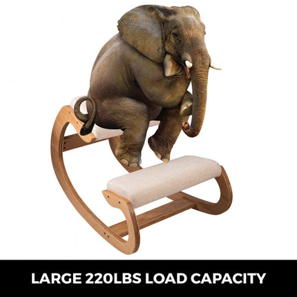 VEVOR Ergonomische Knielstoel 220lb Knielende Stoel 100kg Houding Bureaustoel Kruk met Heupkussen Knielen Ergonomische Kruk Hoog Draagvermogen voor Thuiskantoor Goede Houding Computerkruk 84x53x56 cm