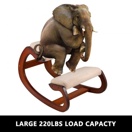 VEVOR Ergonomische Knielstoel 330lb Knielende Stoel 150kg Houding Bureaustoel Kruk met Heupkussen Knielen Ergonomische Kruk Hoog Draagvermogen voor Thuiskantoor Goede Houding Computerkruk 84x53x56 cm