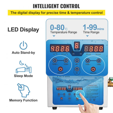 VEVOR Ultrasoon Reiniger Ultrasoon Reinigingsapparaat UltrasoneReiniger 15L36-40KHz met Tijdopnemer