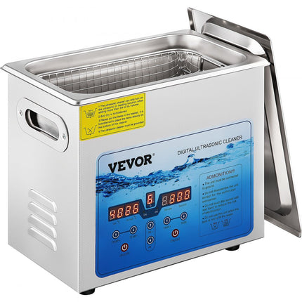 VEVOR Ultrasoon Reiniger Ultrasoon Reinigingsapparaat Ultrasone Reiniger 6L36-40KHz met Tijdopnemer