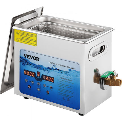 VEVOR Ultrasoon Reiniger Ultrasoon Reinigingsapparaat Ultrasone Reiniger 6L36-40KHz met Tijdopnemer