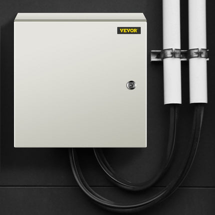 VEVOR schakelkast NEMA industriële behuizing 40x40x20cm NEMA 4X stalen verdeelkast IP66 waterdicht en stofdicht elektrische aansluitdoos voor buiten/binnen met montageplaat
