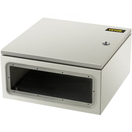 VEVOR schakelkast NEMA industriële behuizing 40x40x20cm NEMA 4X stalen verdeelkast IP66 waterdicht en stofdicht elektrische aansluitdoos voor buiten/binnen met montageplaat