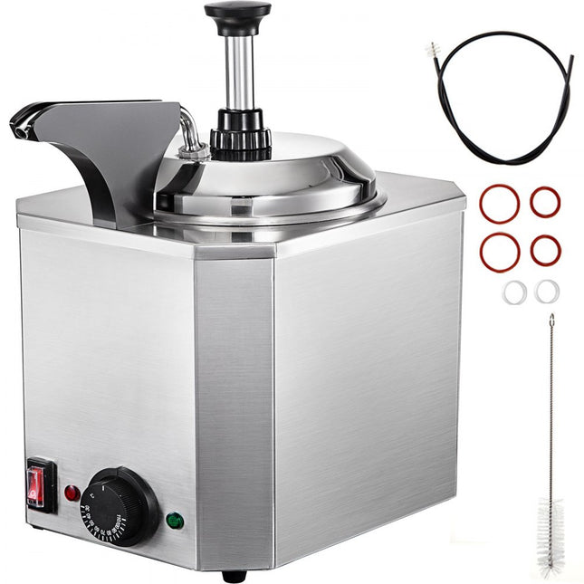 Elektrische Fudge Nacho Kaas Chocolade Dispenser Warmer met 1 Pomp voor Restaurant etc.