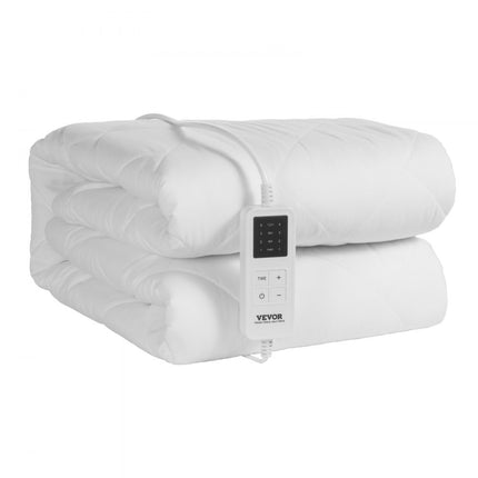 VEVOR Verwarmde dekmatras 150 x 80 cm, elektrische bedverwarmer met timer, automatische uitschakeling