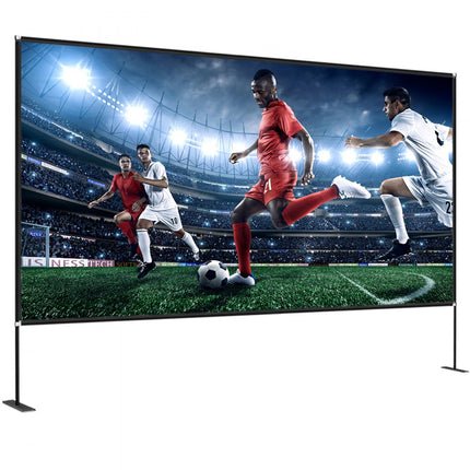 VEVOR Projectieschermen Beamer Projector Screen Scherm Draagbaar Filmscherm met Standaard 150 inch 16:9 Hd 4K